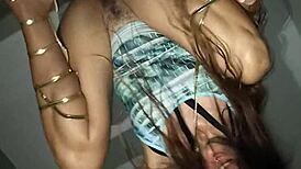 feeling so exposed riding dildo in hotel corridor without panties