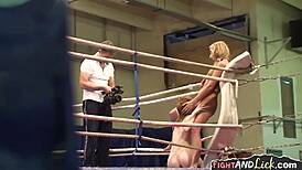 hot european amateur babes wrestle in catfight match
