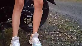 showing tits and pussy in public