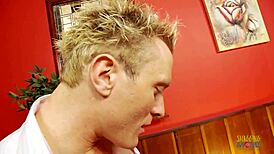 Lexi Ward handles two cocks in her shaved pussy