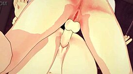 Futa Makima Penetrates Moaning Power in 3D Hentai!