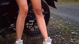 showing tits and pussy in public