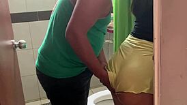 Big Ass Sex In Bathroom Almost Caught