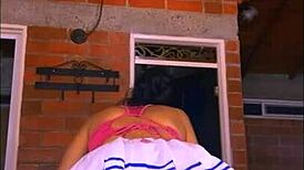 Pedro struggles to enter his tight stepdaughter