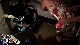 Amateur French slut in lingerie gets her pussy fucked doggystyle in POV