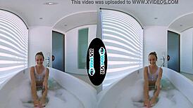 yo, wetvr creeper sneaks into bath for vr pov banging