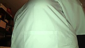 Chubby Nurse Bound In Hospital Bdsm, Wax And Clothespins On Natural Tits, Blowjob For Master