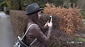 Lovable nympho sucks hard in pov before banging