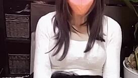 Stunning Asian ladyboy masturbates live on camera in private session.