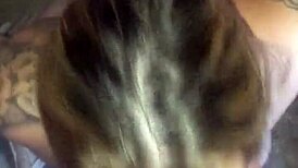 Early 8am cum blast in her thong after girlfriend's hungry sucking