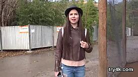 Lovable nympho sucks hard in pov before banging