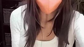 Stunning Asian ladyboy masturbates live on camera in private session.