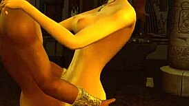 Lara Croft faces the trial in Sims 4 parody, getting anal fucked