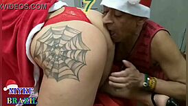 Nicole Dantas Invites Christmas Anal In Sheer Outfit