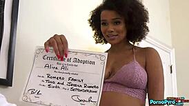 Jay Romero bangs hot mulatto stepsister Alina Ali