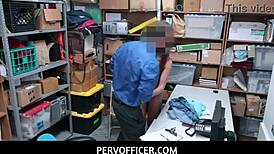 Pervofficer - Hottie Redhead Is A Thief And Gets Punished