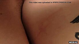 Hot goth brunette wanking hard!