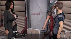 busty ebony milf gets jealous after banging her friends in space 110 😤