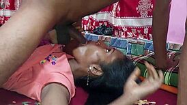 Hanif and Popy Khatun enjoy romantic sex with Mst Sumona at home.