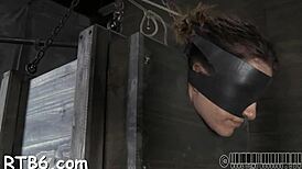 Sadomasochism video with rough bondage and blowjob