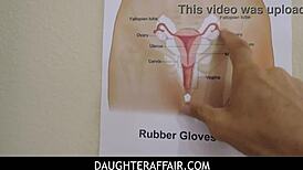 Stepdaddy Teaches Teen Leia Rae Biology with Hard Fucking