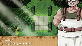 Anime girl with big ass jerks off monster cock in hentai fetish