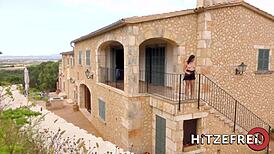 Hitzefrei German Babe Ashley Dark Feels Passion On Balcony Fuck