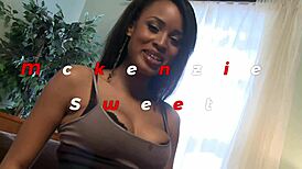 McKenzie Sweet's shaved pussy gets bareback fucking