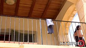 Hitzefrei German Babe Ashley Dark Feels Passion On Balcony Fuck