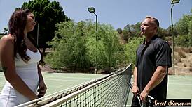 Ever tried pussyfucking your young stepdaughter after a hot tennis match?