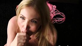 hot centerfold swallows cum in bukkake