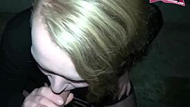 Public Facial Walk with Cum on Face - German Outdoor Madness