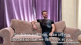 Russian Bodybuilder Dominates In Intense Gay Casting!