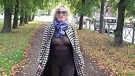 Nylon Big Boobs in Transparent Sexy Walk, Wow!