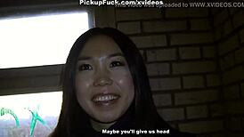 young asian sucks dick in public outdoor pickup scene