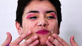 Hey, wanna see a hot CFNM blowjob with a messy facial finish?