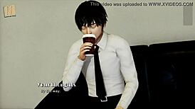 Hairless brunette rides in cowgirl position with shaved pussy.