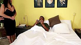 Tanned Student Analyzes Endowed Patient Intensely