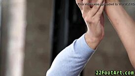 Babe Gives Kinky Footjob!