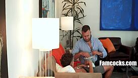 Stepdad inspects my body after orgy, rimjob and cock fun 😜