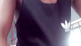 Two guys from gym fuck stranger hard at home! 💦