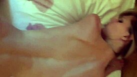 Blonde euroteen cum lover sucks cock in pov before cumshot