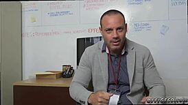 Gay teamwork in nude underwear sex 😏