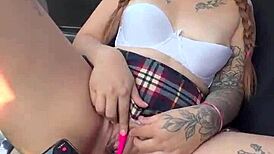 Latina In Miniskirt Bent Over For Creampie In Public Taxi!