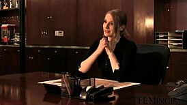 Feminge 4k - Blonde Jobseeker Is Getting Her Pussy Licked