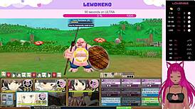 Vtuber Lewdneko Plays Evenicle Part 12 With Big Tits Moaning.