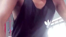 Two guys from gym fuck stranger hard at home! 💦