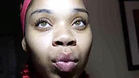 just watch this 19 yr ebony teen swallow cock like a pro