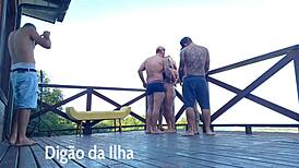 Intense Blowbang Orgy on Balcony with Curvy Redhead Amateurs Featuring Big Asses and Small Waists