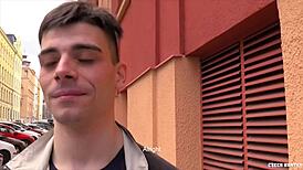 why is the czech hunter spanking that amateur's ass outdoors?